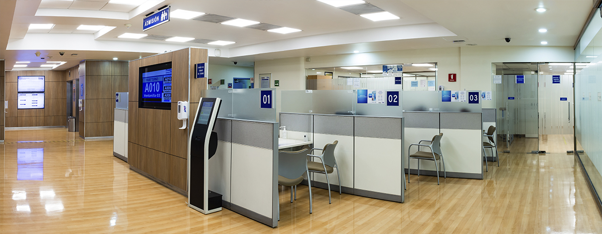 Hospitalización - Área de admisión Médica Sur Copyright